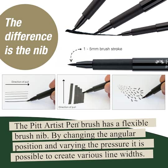 Faber-Castell® PITT® 4 Piece Black Artist Pen Set
